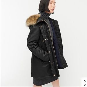 NWT J Crew Perfect Winter Parka w/ Sherpa fur hood
